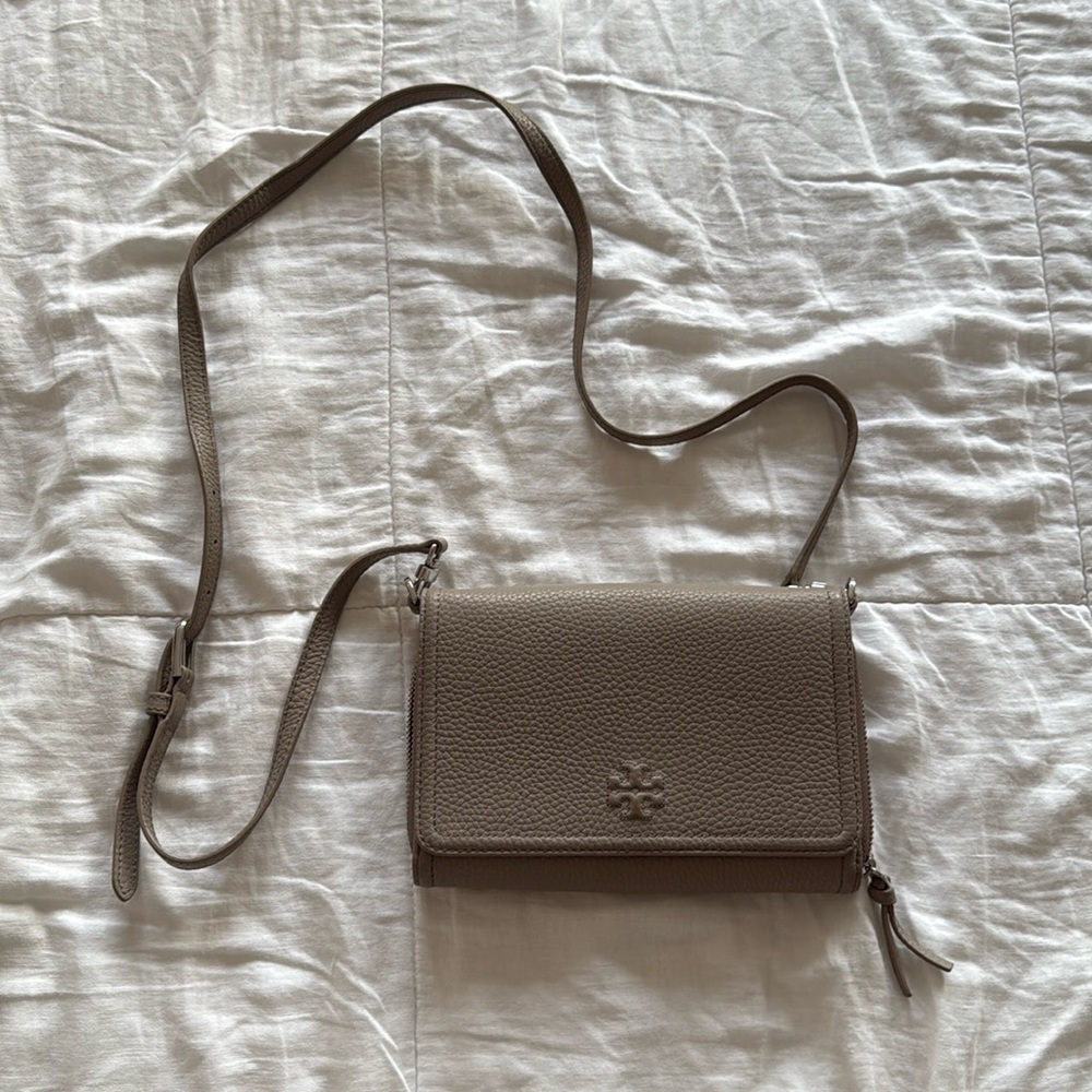 Tory Burch Purse Pebbly Gray